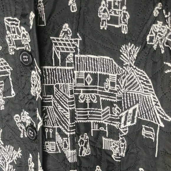 Chico's Reversible Quilt Silk Blend Leopard Print/Town Center On One Size - Picture 7 of 15